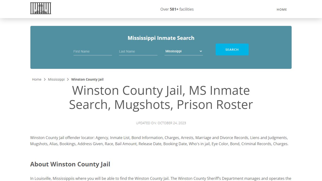 Winston County Jail, MS Inmate Search, Mugshots, Prison Roster